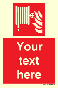 Custom Fire hose reel Sign